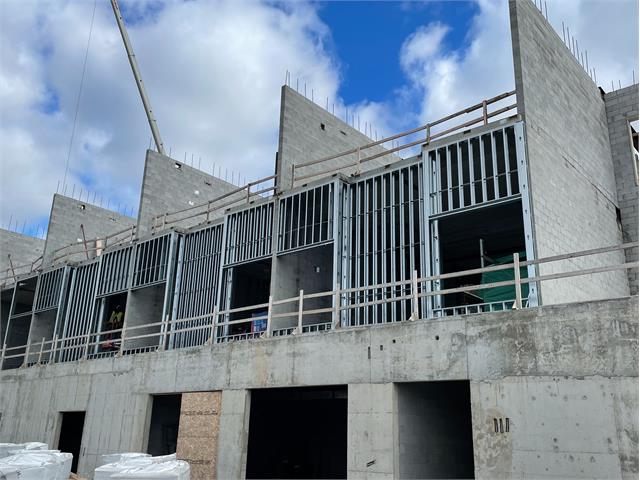 Exterior of the new facility under construction.