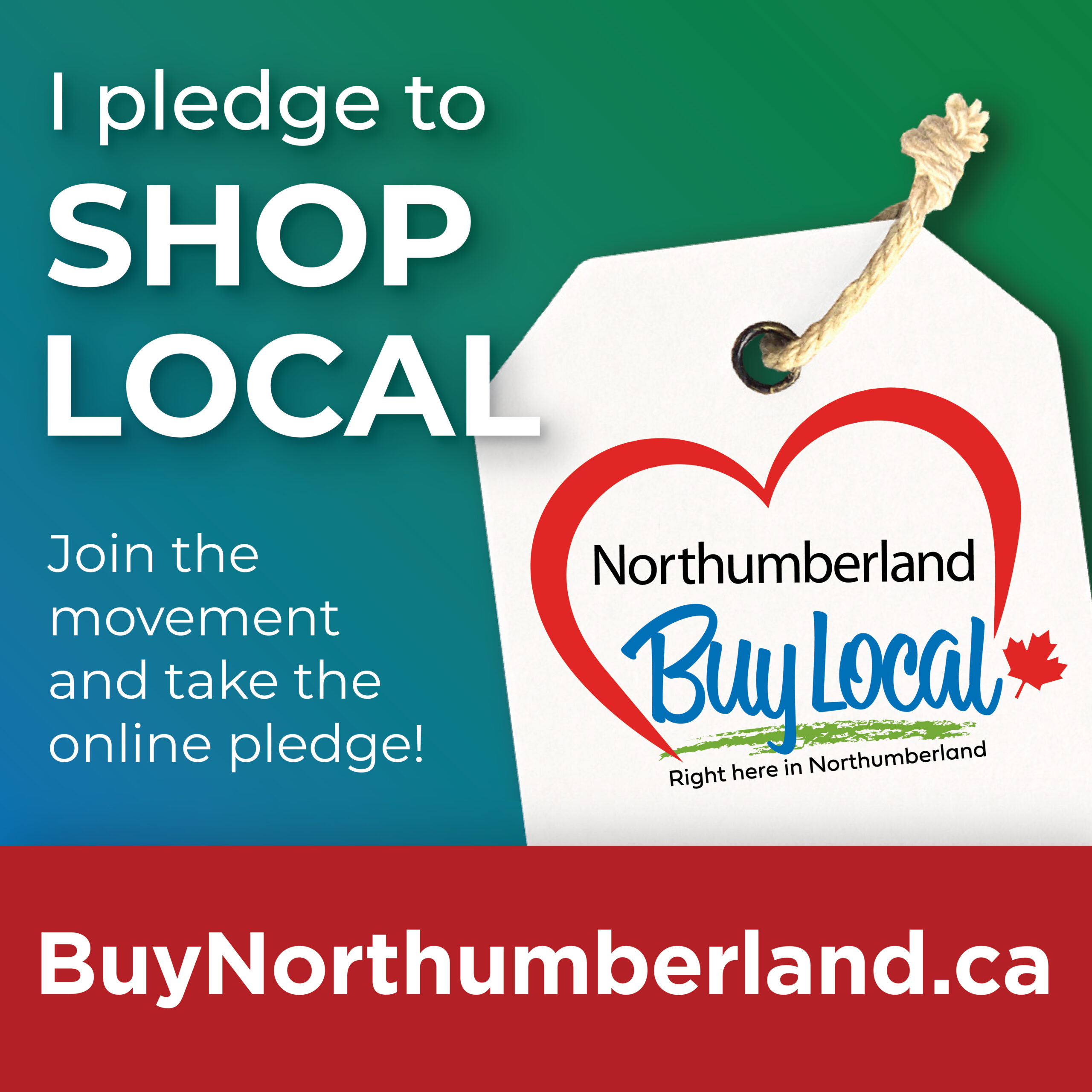 I Pledge to Shop Local' Social Media Graphic