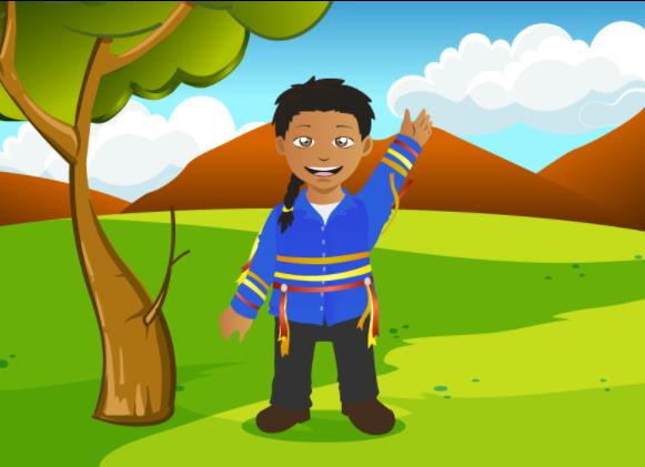 Image of character from Language on the Land website